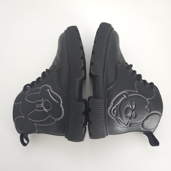 Zara Toddler Disney Mickey Mouse Black Boots size EU 24/US 8 - Picture 8 of 12